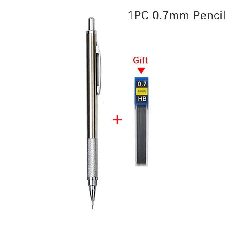 0.3 0.5 0.7 0.9 1.3 2.0mm Mechanical Pencil Set Full Metal Art Drawing Painting Automatic Pencil with Leads Office School Supply KTY