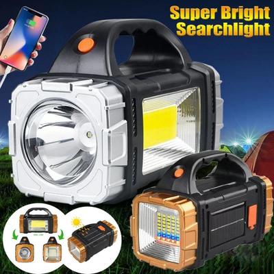 60 W Hochleistungs-LED-Taschenlampe, wiederaufladbar, multifunktional, tragbar, mit Seitenlicht, wasserdicht, mehrere Beleuchtungsmodi