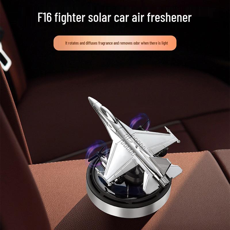 F16 Snapdragon Rotating Solar Car Aromatherapy Ornament with Light & Long-lasting Fragrance