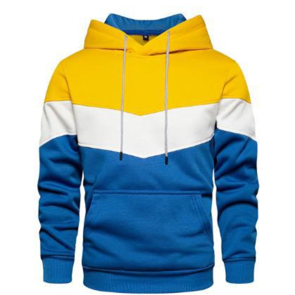 Herren Patchwork Hoodie Outdoor Freizeit Sportbekleidung Street Fashion Langarm Herren Fleece Thermopullover Herbst Winter Outdoor Kleidung