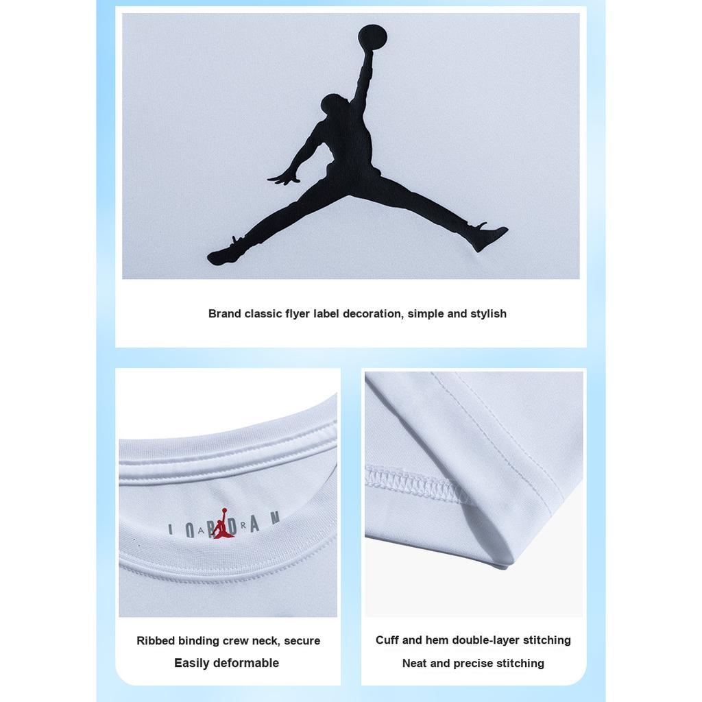 Jordan Loose Fit Quick-Dry Sports T-Shirt Kids Tops White JD2022056PS-001