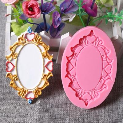 Silicone Mold Baking Vintage Photo Frame Shape DIY Fondant  Chocolate Mold Cake Decorating Tools