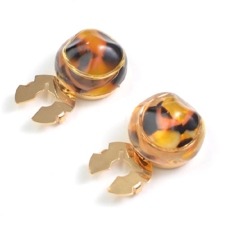 Decorative Shirt Button Covers Resin and Alloy Marbled Cufflinks Clip For Men Women Shirt Dress Jackets Embellishments