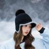 New Fleece Thickened Knitted Cap Women's Autumn and Winter Ear Bag Warm Wool Baseball Cap