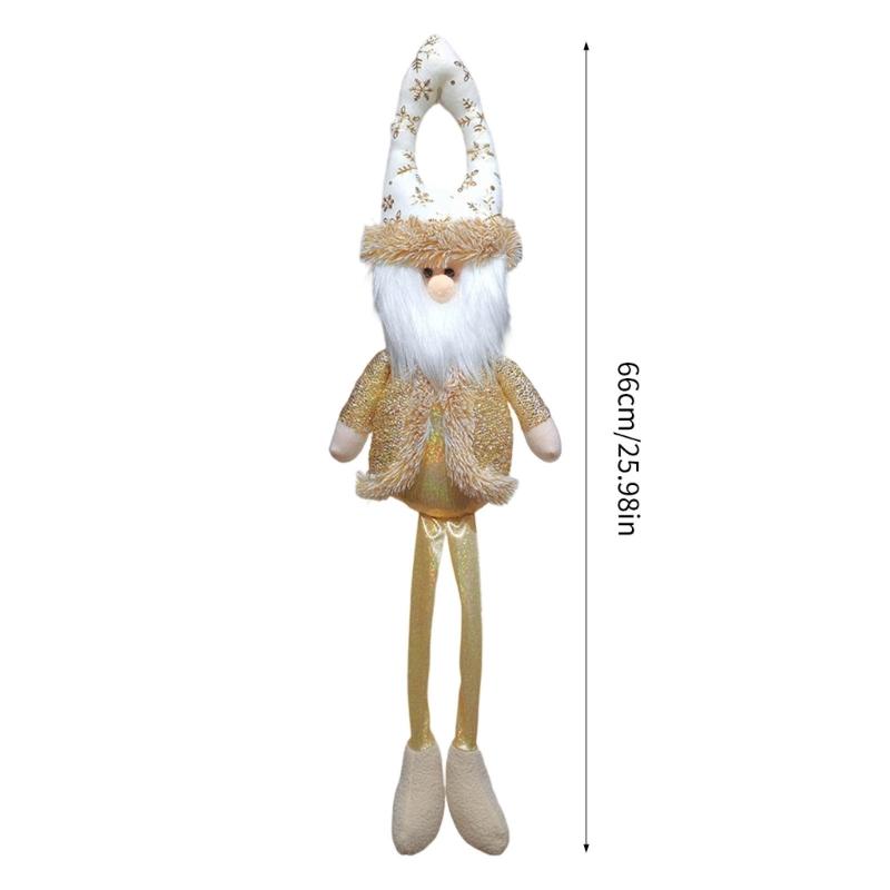 Christmas Doll Door Ornament Multipurpose Long Leg Doll Hanging Decoration For Tree Door Handle Bookshelf Curtain Window