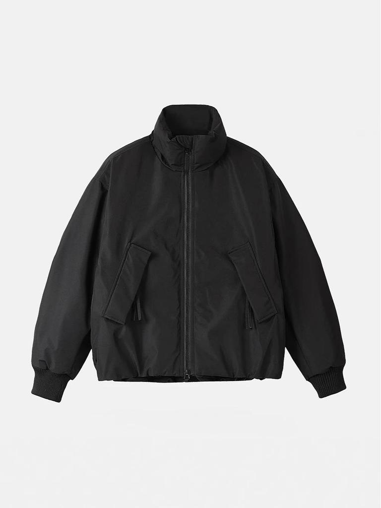 Japansk Retro Vinterjacka i Bomull med Ståkrage