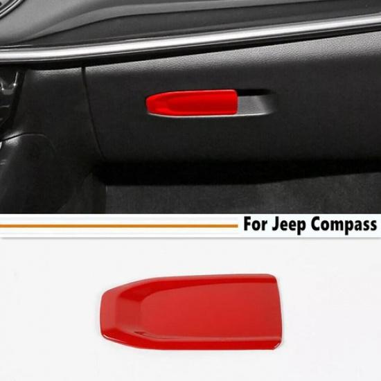 For  - 2025 Jeep Compass Red Interior Co-pilot Storage Box Switch Cover Trim