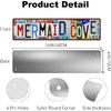 Mermaid Cove Metal Tin Sign Funny Vintage Slim Street Signs 16 x 4 Inch Wall Art for Home Farmhouse Bar Cafe Garage Indoor Outdoor Decor