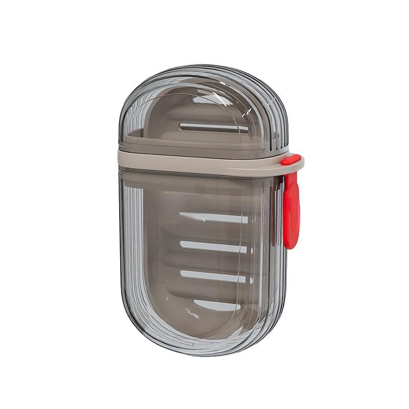 

Портативный ящик для хранения мыла, герметичный, водонепроницаемый, для путешествий, дома, ванной, мыльница, походный, портативный, прозрачный серый