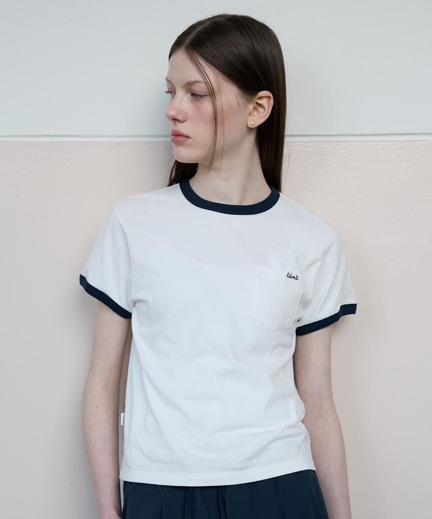 Tudument Pocket Ringer T-Shirt Ivory