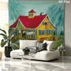 Pippi Longstocking Custom Name Wall Tapestry Aesthetic Wall Hanging Printed Fabric Blanket Decorative Tapestries for Bedroom Living Room Home Decor
