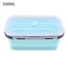 350 ml/500 ml/800 ml/1200 ml rechteckige, skalierbare, faltbare Lunchbox aus Silikon, Bento-Box