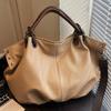 New Tooling Retro Commuter Big Bag Crossbody Canvas Handbag Maillard Color Tote Bag
