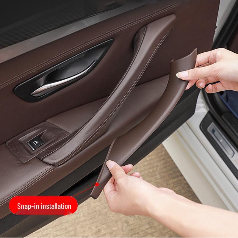 BMW 5 Series Interior Door Pull Handle Protective Cover Trim Sticker for 520/525/528/530 Models.
