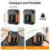 Portable Neck Fan 4000mAh USB Rechargeable, Clip with LED Light & Power Bank, 3 Speeds for Outdoor Camping Sports Home Office