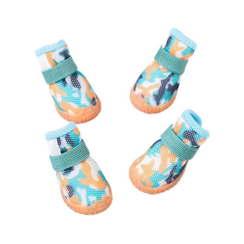 Summer Breathable Dog Shoes for Small Breeds, Anti-slip & Dirt-resistant Pet Foot Covers, Suitable Won't Fall Off During