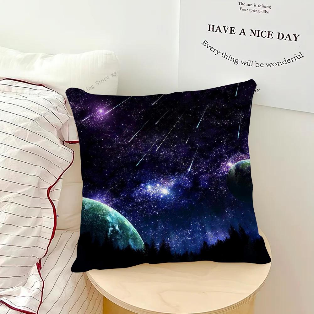 3D Planet Wunderschöne Sternenhimmel Kissenbezug Quadratisches Kissen Schlafzimmer Sofa Freizeit Komfort Kissen Auto Wohnzimmer Heimdekoration