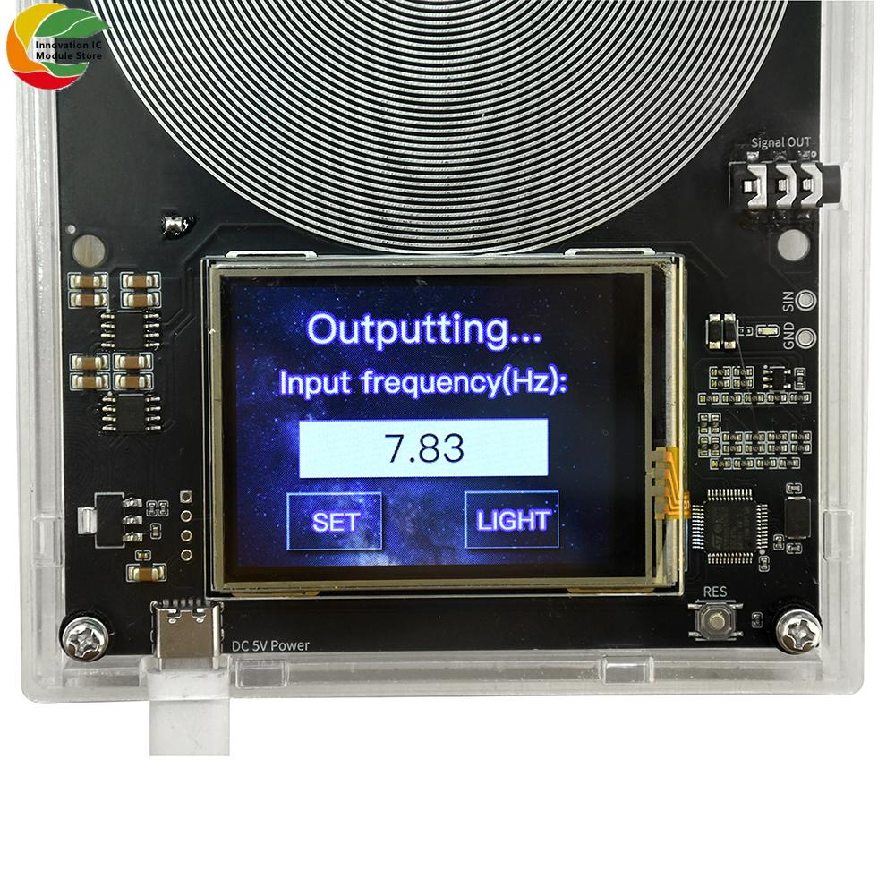 DC 5V Schumann Wave Generator Signal Processing Module 0.01-99999Hz Adjustable Frequency With Touch Screen And Shell Type C