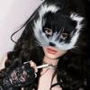 [Fox Face Mask for Cosplay] 1pc Furry Fox Face Mask, Women'S Cosplay Costume Accessory, No Power Required, Plastic, for Masquerade