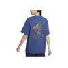 Nike Logo Round Neck Casual Short Sleeve T-Shirt Unisex T-Shirt Blue FZ7621-486