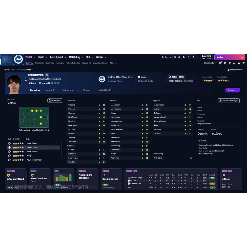Football Manager + 26 Touch + Nintendo Switch + Sports Simulation Game