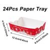 Bulk Disposable Christmas Snacks Boxes Paper Trays For Holiday Parties Paper Structure Festival Decoration