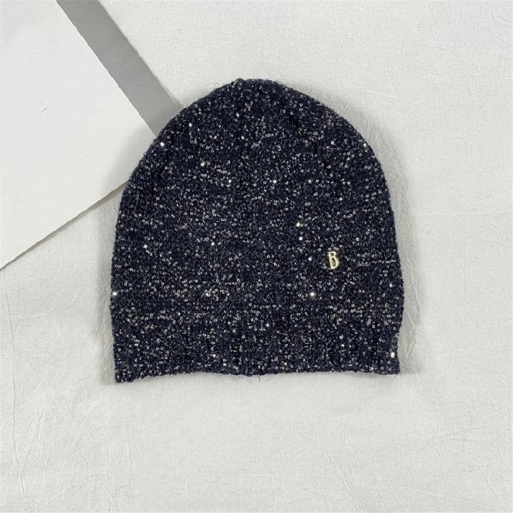 Trendy Beanies Sequins Hat for Party Goers Stage Performances Knit Hat