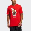Adidas X Lego Co-Branded Dame Fun Brick Print Basketball Short Sleeve T-Shirt Men Tops Red HA7056