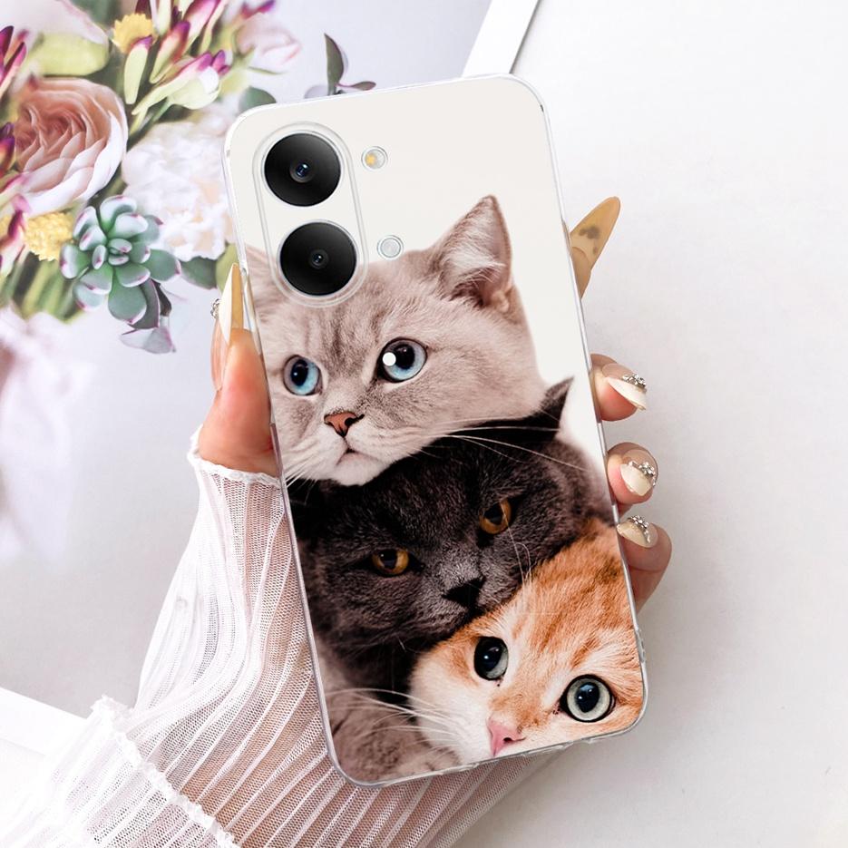 For Xiaomi Redmi Turbo 5 Max Case Cute Cat Flowers Painted Cover Soft Slim Phone Case For Xiaomi Redmi Turbo 5 Turbo5 Max Fundas