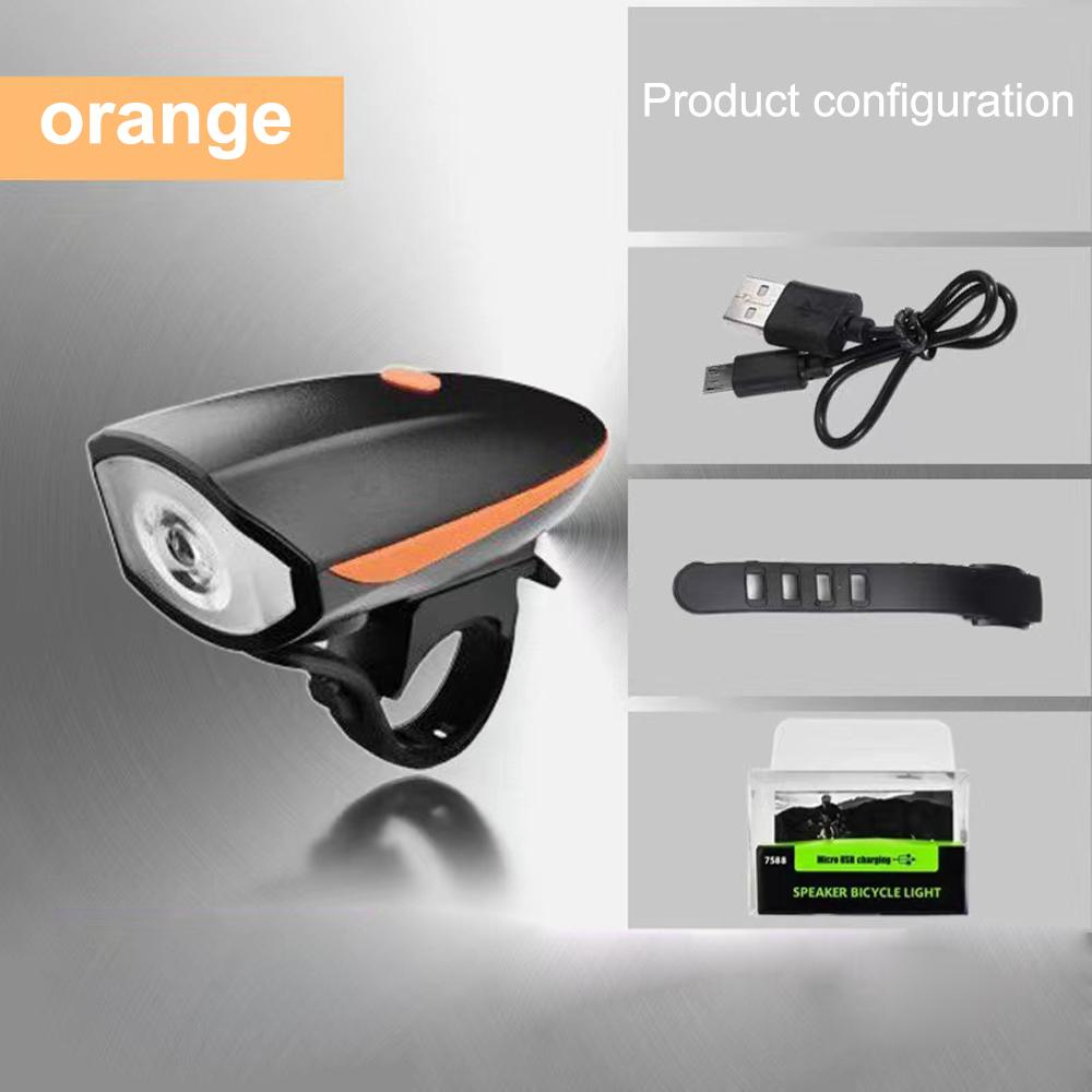 Bike Light with Horn Set,Rechargeable Bicycle Light with Bell,Bike Front Light for Electric Scooter, 3 Lighting Modes