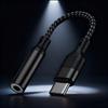 Braided USB C To Headphone Adapter Audios Cable With Decoding Chip For Clear Music Playbacks And HandsFree Calling