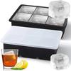 4/6/8/15 Rutenett Stort isbrett Form Giant Jumbo Stor Food Grade Silikon Isbit Firkantet Skuff Form DIY Ice Maker Isbitbrett