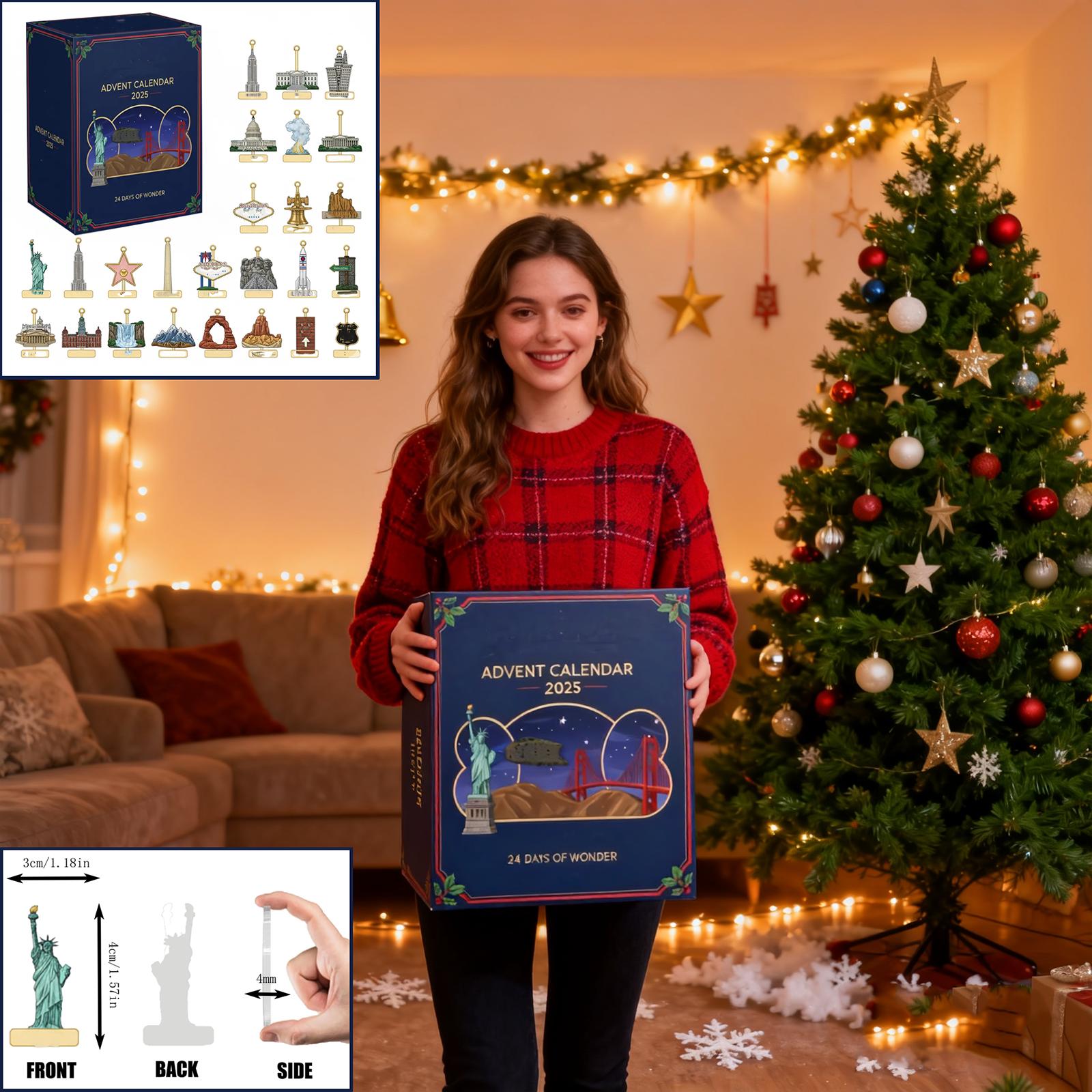 

2D Plane+Airplane Box +24PC+ Box For Building Countdown Christmas Advent Calendar One Size темно-синий