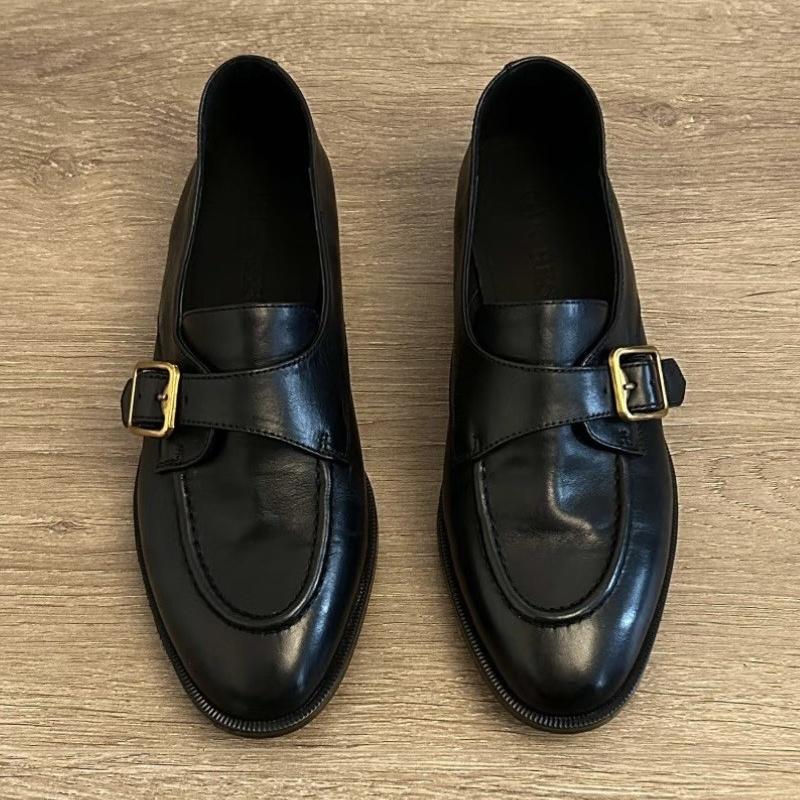 Fashion Retro Britsh Style Women's Loafers 2025 Spring Autumn Casual Fashion Slip On Round Toe Office Work Flat Shoes Zapatillas Mujer