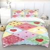 2/3Pcs Cartoon Girls Bedding Set Cute Duvet Cover Childlike Vivid Colors Innocence Bedroom 100% Polyester Adult Gift
