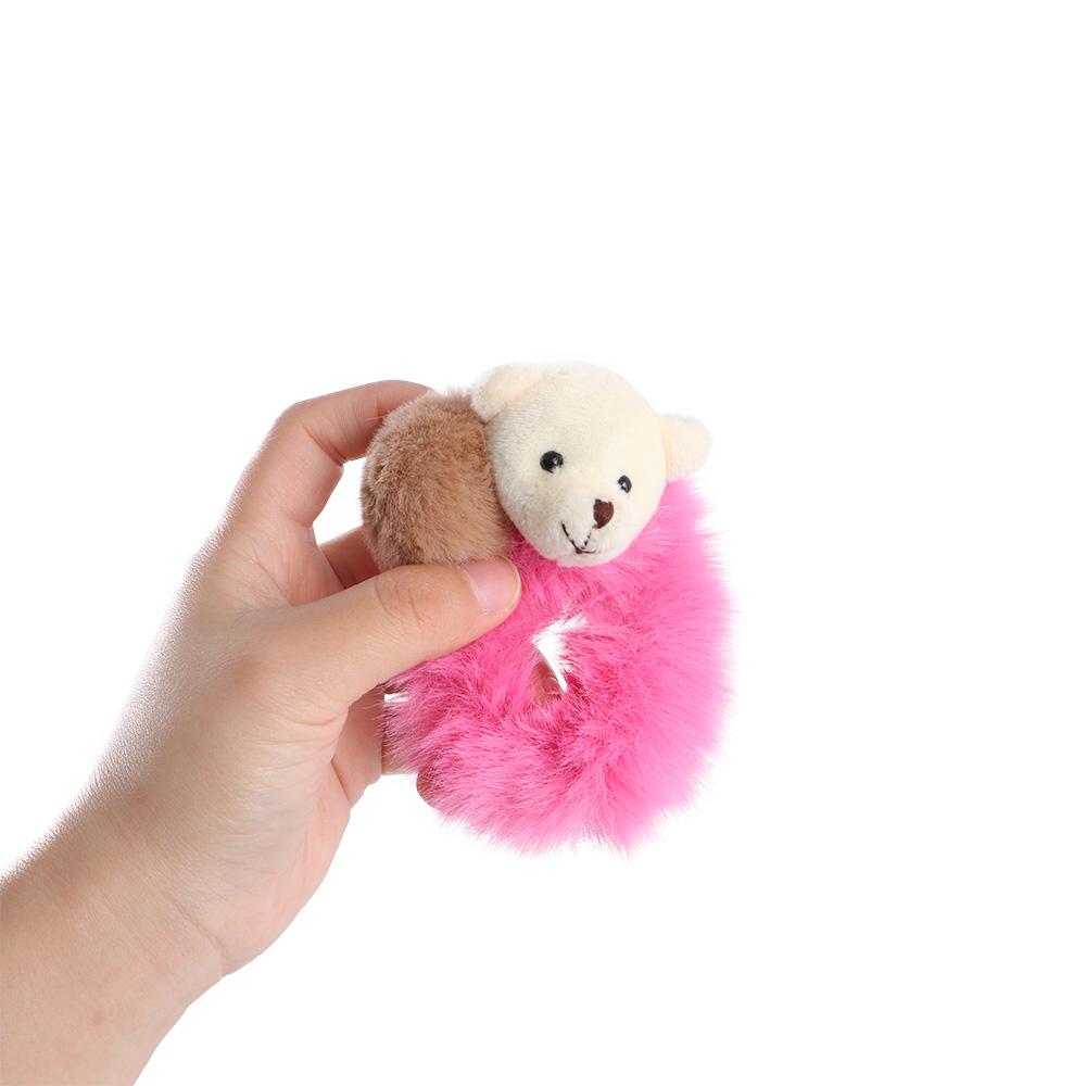 Women New Lovely Plush Bear Scrunchie Cute Rubber Bands Ponytail Holder Hair Rope Hair Accessories