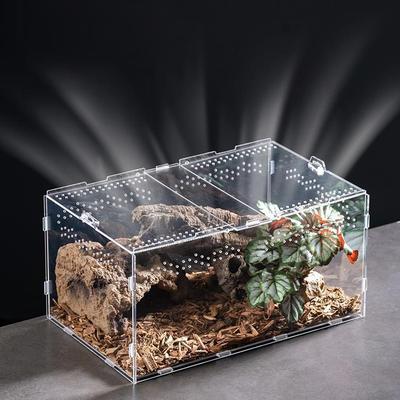 Acryl Transparant Reptiel Terrarium Kweekbox Schildpad Kooi Nano Boomtarantula Verblijf Baardagaam Reptielen Habitat