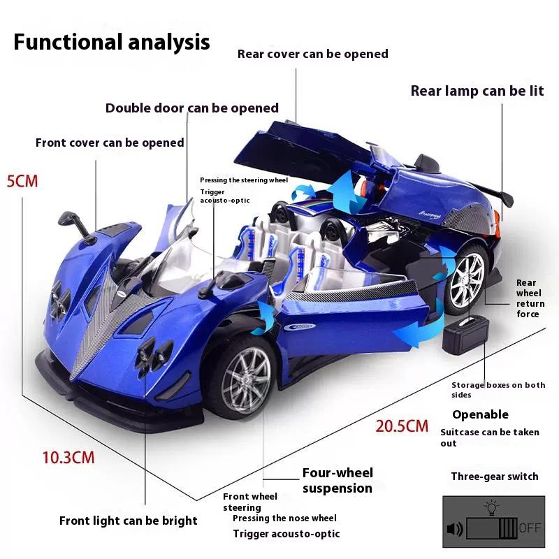 1/24 Scale Zonda HP Alloy Car Model Wind Son Car Model Collection Ornament Simulation Supercar Children Toy Car Boy Gift
