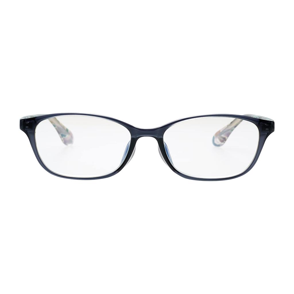 Pearl Reading Glasses Blue Light Blocking Anna Emilia UV Protection Clear Lenses Floral Pattern Black 1.5 Women's AE-AN-002