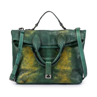 Luxus Handtaschen Frauen Taschen Retro Erste Schicht Kuh Leder Große Kapazität Einfarbig Schulter Messenger Tasche