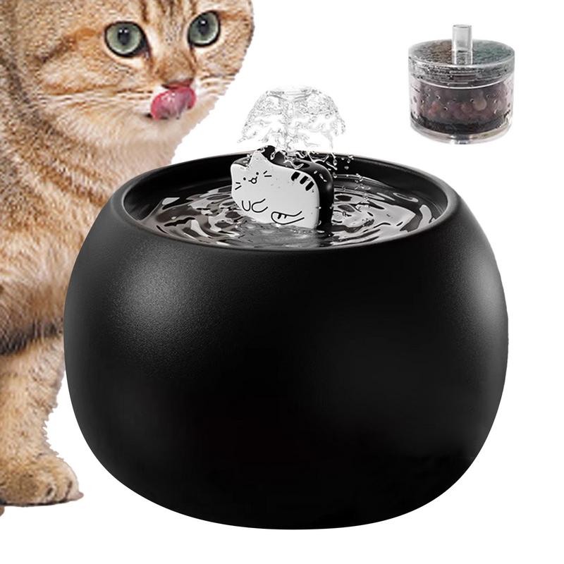 Cat Water Fountain Cat Drinking Fountain Rechargeable Automatic Dispenser with Sensor Filtered Waterer 3D Design for Home Puppy