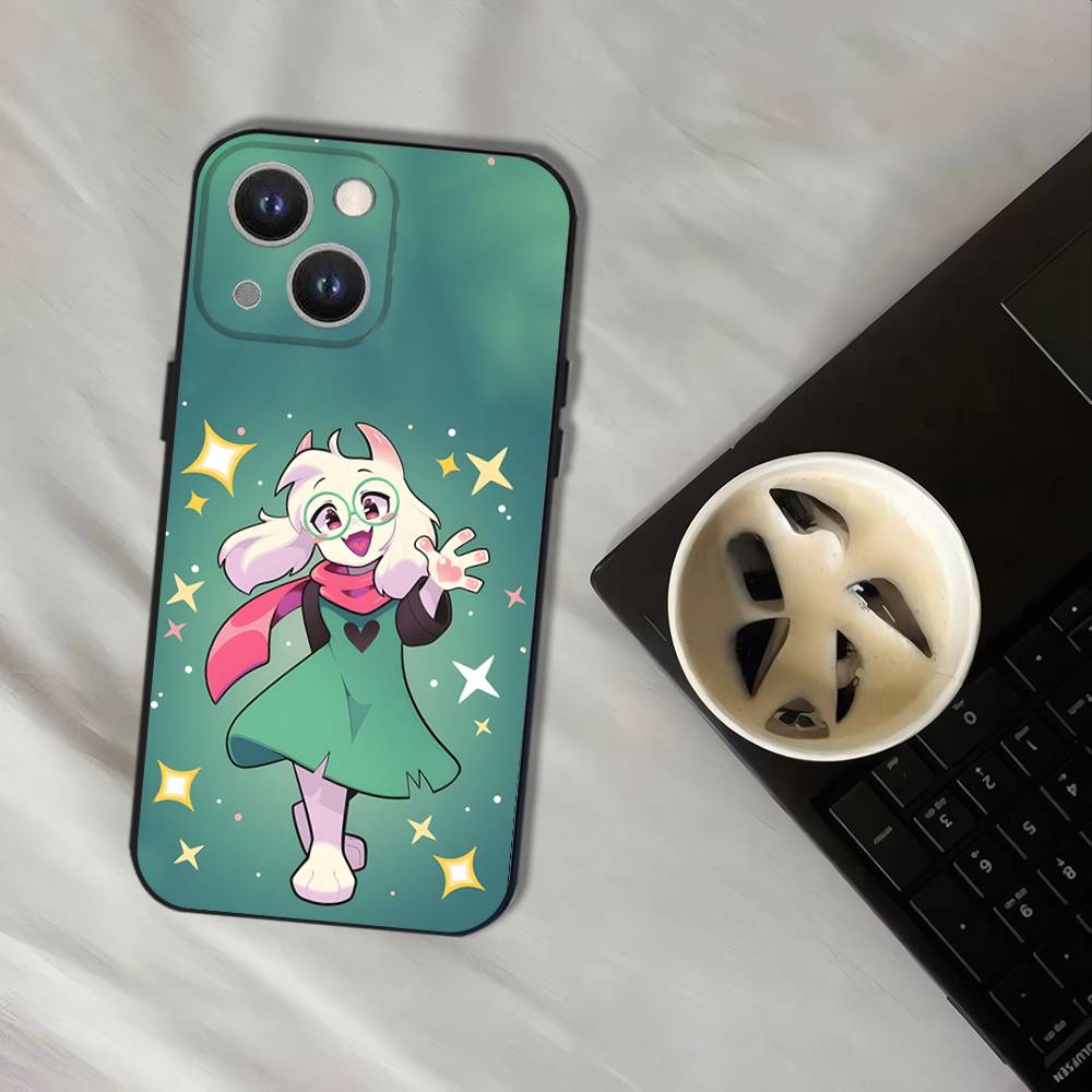 D-Deltarune R-Ralsei Черный Мягкий Чехол Для Телефона Для iPhone 17,16,15,14,13,12,11,Pro,XS,Max,XR,Plus,E,SE4,Mini iPhone11