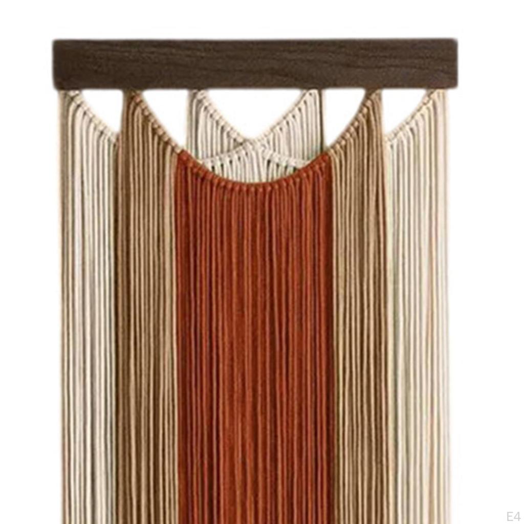 Macrame Wall Hanging Backdrop Decoration Bohemian Chic Woven Tapestry Art for Sofa