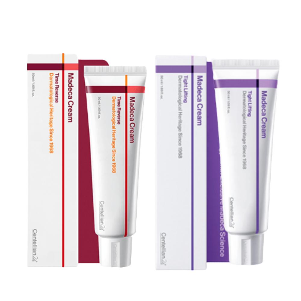 

Centellian24 Madeca Cream Time Reverse 50ml & Madeca Cream Tight Lifting 50ml - Advanced Anti-Aging & Firming Duo, K-Beauty