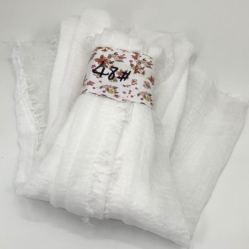 Women Cotton Scarf New Summer Girls Solid Color Sunscreen Thin Scarves Soft Shawl Foulard Viscose Spring Lady Wrap Shawls