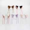 Lolita Cats Ears Hair Hoop Plush Headdress Simulation Animal Headband with Bowknot All-match Headband for Street Shoo
