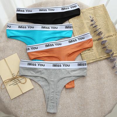 Damen Dessous Reine Baumwolle Nahtlose Slips Hüfttiefes Höschen Damen T-Panty Sexy String Studentenunterwäsche