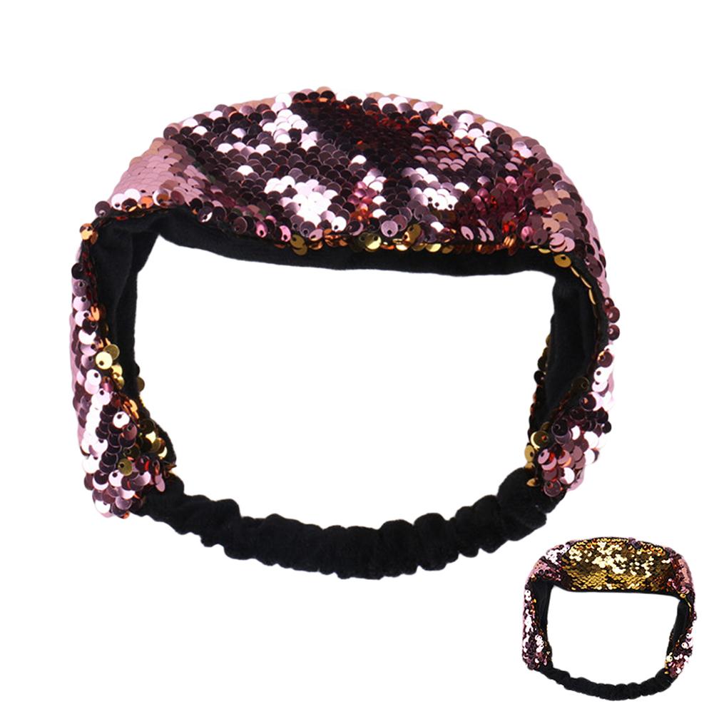Girl Double-side Sequins Headband Fish Scale Design Delicate Hair Band