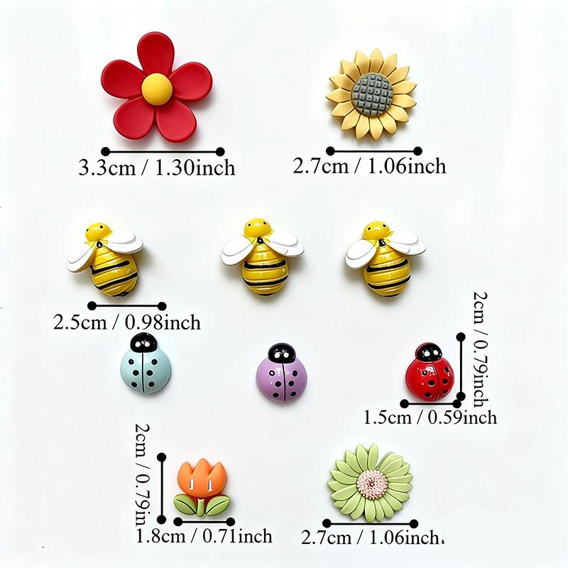 

10PCS insect sunflower refrigerator magnets magnet stickers photo information fixed magnet Durable Multi Purpose Fridge Magnets