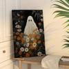 Vintage Halloween Cute Black Cat Candle Ghost Canvas Painting Nordic Dark Horror Academy Posters Bedroom Wall Art Home Decor